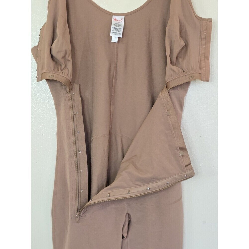 MariaE Fajas Capri Bodysuit XXL Mocha Post Surgical Compression Shapewear - Picture 3 of 14